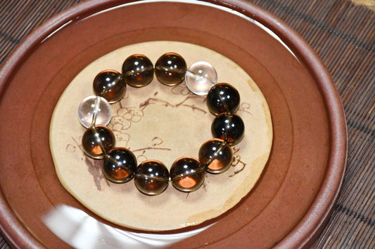Same as Master Yang | Smoky Quartz x Clear Quartz Handmade Fengshui Bracelet