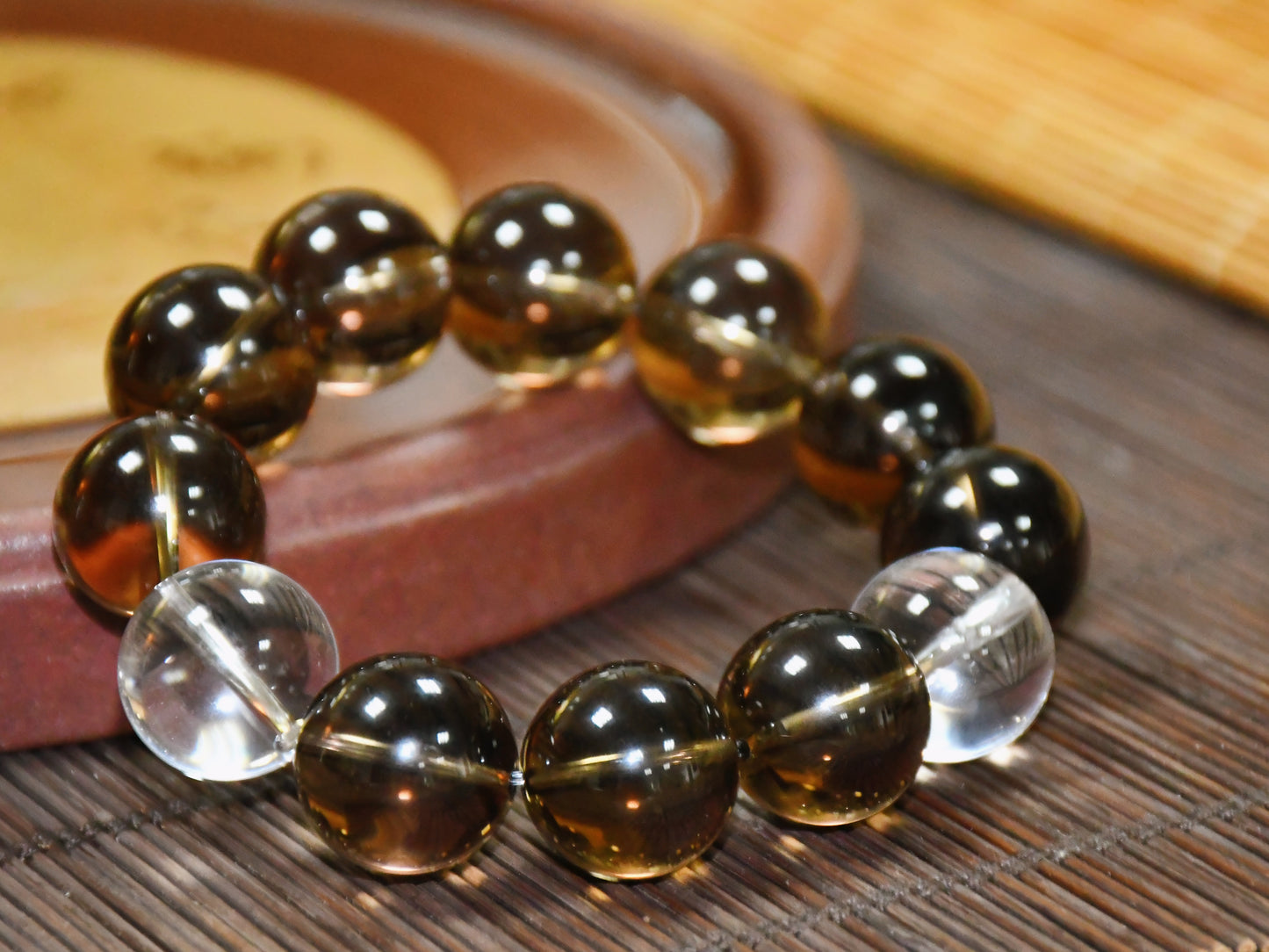 Same as Master Yang | Smoky Quartz x Clear Quartz Handmade Fengshui Bracelet